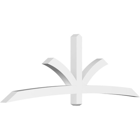 Ekena Millwork Davenport Architectural Grade PVC Gable Bracket, 96"W x 32"H x 4"D x 4"F, 8/12 Pitch GBP096X32X0404DAV00